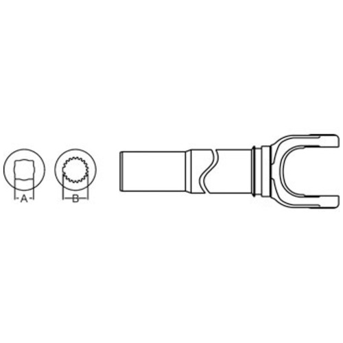  Yoke & Tube Assembly 1-5/16" Square - image 2