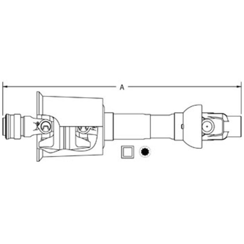  Complete Driveline 80° CV Less Implement Yoke - image 3