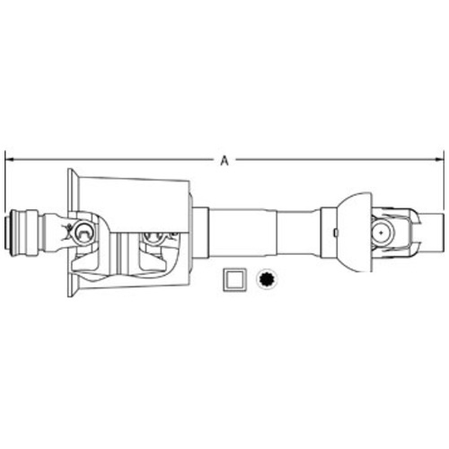  Complete Driveline 80° CV Less Implement Yoke - image 3