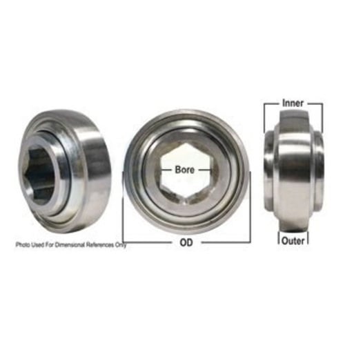 210RRB6  BL Agricultural Ball Bearing Spherical OD Hex Bore 