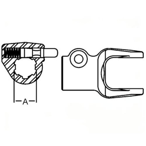  Quick Disconnect Tractor Yoke 1 3/8 x 6 - image 4
