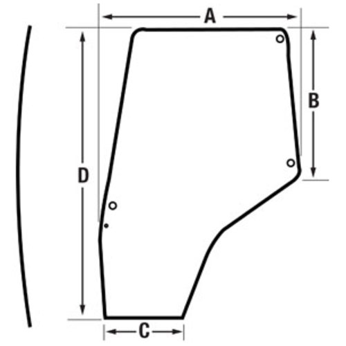 Massey Ferguson Cab Door Glass LH - image 2