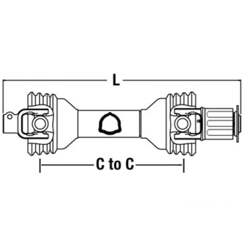 Vermeer Complete Driveline Bp4 1 3/8 6 x 1 3/8 6 Rp3 - image 2