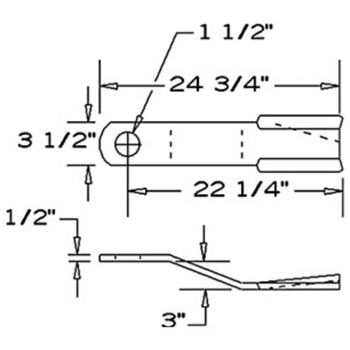 Alamo Industrial CW Lift Rotary Cutter Blade - image 2