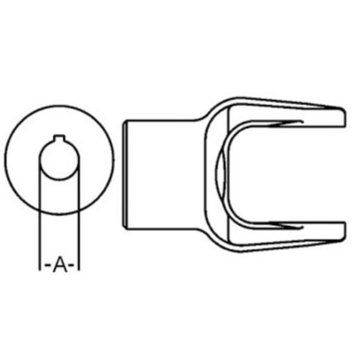  Implement Yoke Round Bore with Keyway & Set Screw - image 3