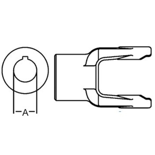  Implement Yoke Round Bore with Keyway & Set Screw - image 4