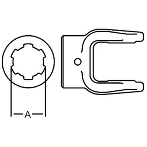  Spline Bore Implement Yoke with Pin Hole - image 4