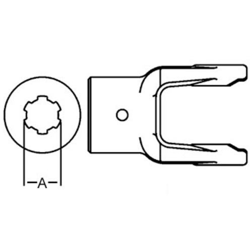  Implement Yoke Spline Bore with Pin Hole - image 4