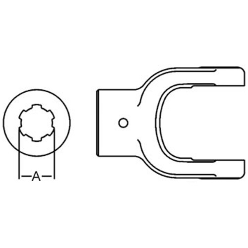  Spline Bore Implement Yoke with Pin Hole - image 3