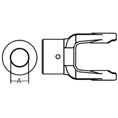  Shear Pin Implement Yoke with Pin Hole - image 3