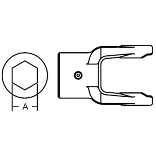  Implement Yoke Hexagon Bore with Set Screw - image 4