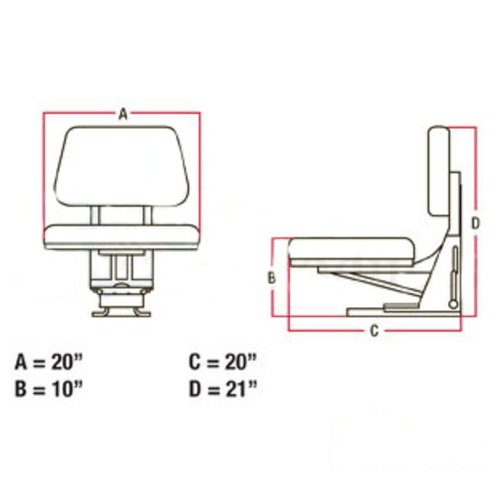 845 Tractor Blue Seat - image 2