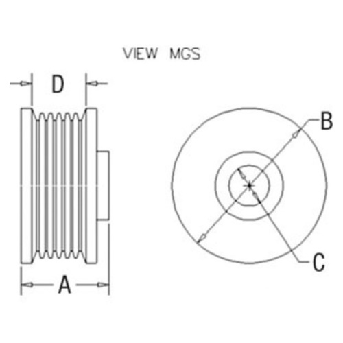 A&I Products AFD5025 8 Groove Pulley Farm Parts Store