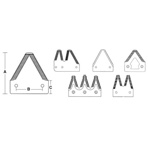  Chrome Under Serrated Sickle Section Pack of 10 - image 2