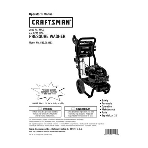 Briggs & Stratton 311255GS Operator's Manual - Farm Parts Store