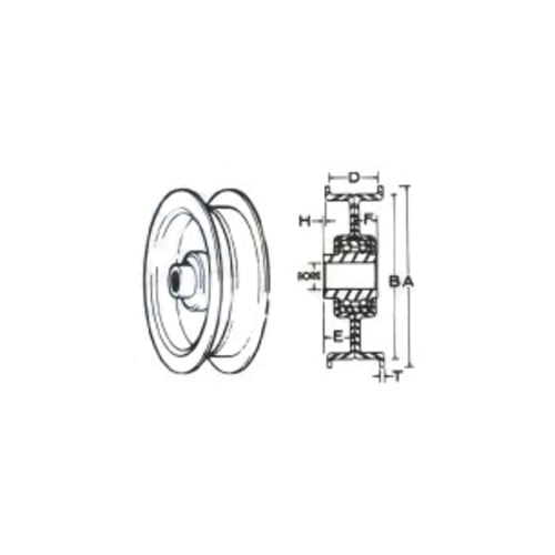 Noma AMF Dynamark Flat Idler Pulley with Flanges - image 2