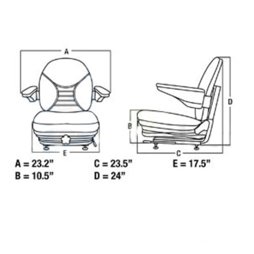 Miscellaneous High Back Industrial Seat with Suspension - image 5