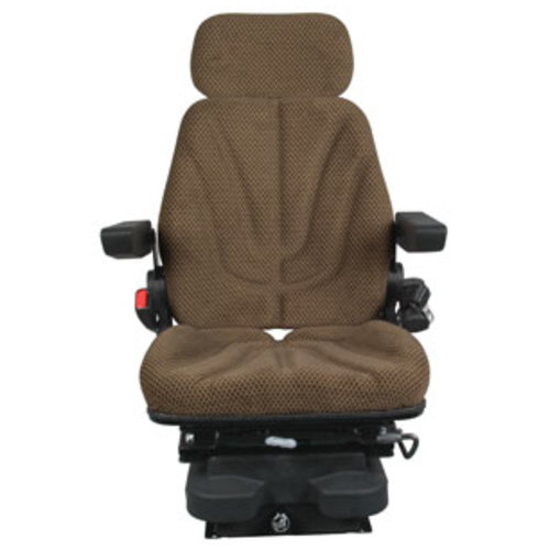  Seat Assembly with Isolator Low Pro Air Suspension Brown Checkered Cloth - image 2