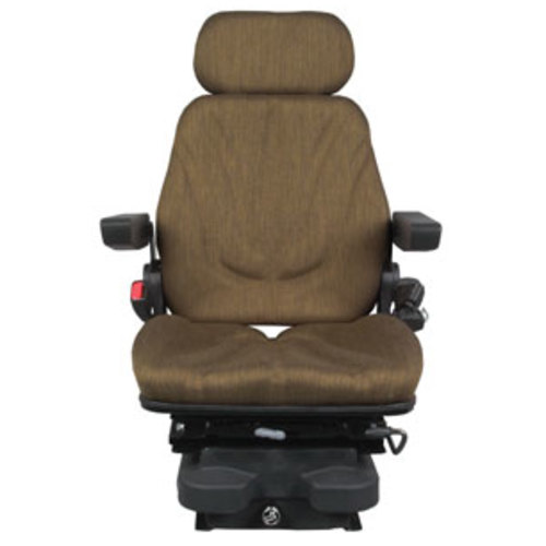  Seat Assembly Low Profile Air Suspension with Isolator Brown Cloth - image 2