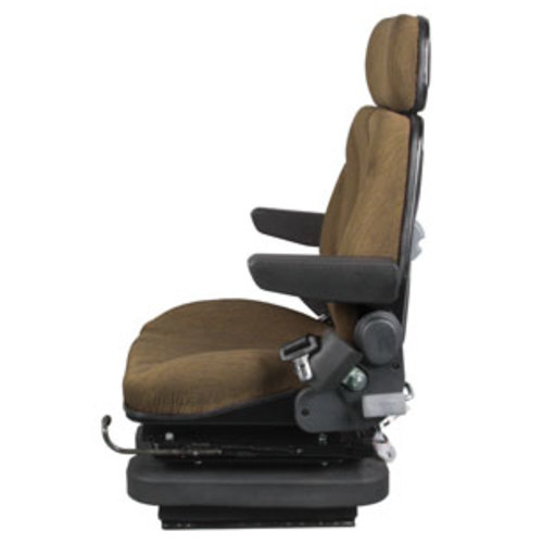  Seat Assembly Low Profile Air Suspension with Isolator Brown Cloth - image 3