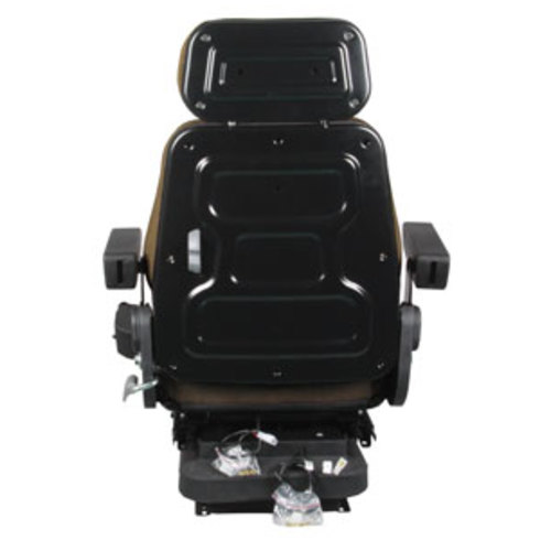  Seat Assembly Low Profile Air Suspension with Isolator Brown Cloth - image 4