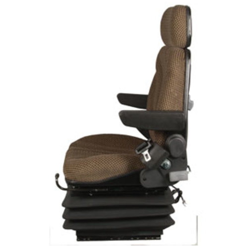  Seat Assembly Air Suspension Brown Checkered Cloth - image 3