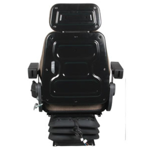 Seat Assembly Air Suspension Brown Checkered Cloth - image 4