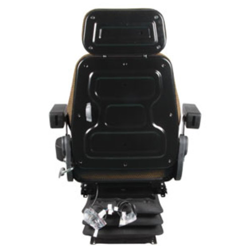  Seat Assembly with Isolator Air Suspension Brown Checkered Cloth - image 4