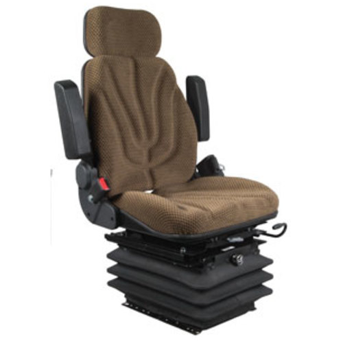  Seat Assembly with Isolator Air Suspension Brown Checkered Cloth - image 7