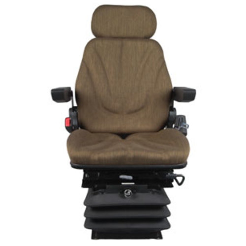  Seat Assembly with Isolator Air Suspension Brown Cloth - image 2