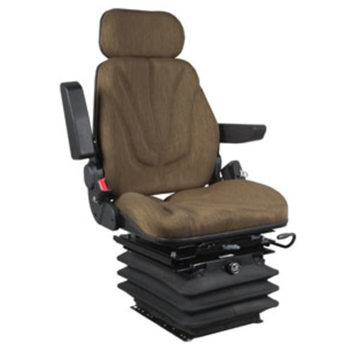  Seat Assembly with Isolator Air Suspension Brown Cloth - image 6