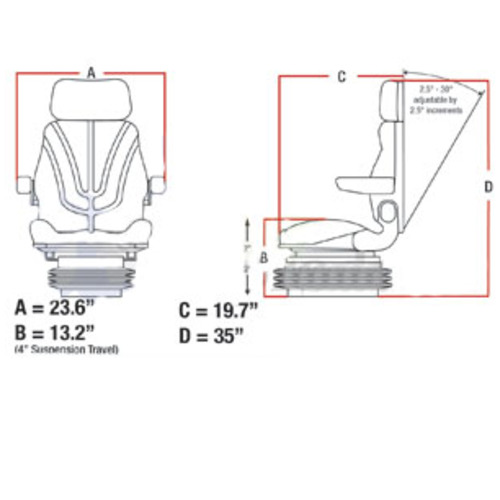 Dresser Mechanical Black Seat - image 3