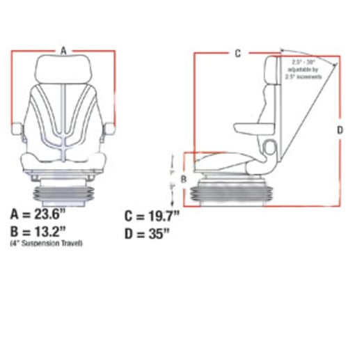 Dresser Mechanical Gray Seat - image 3