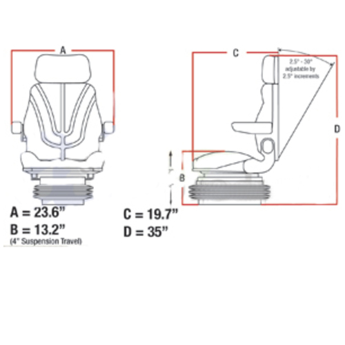 Dresser Mechanical Gray Seat - image 4