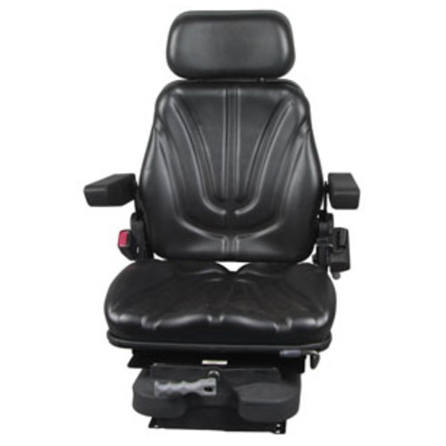  Seat Assembly Low Pro Mechanical Suspension Black Vinyl - image 2