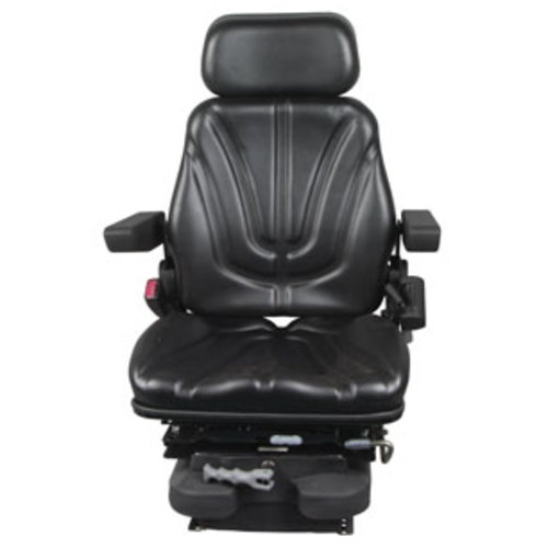  Seat Assembly with Isolator Low Pro Mechanical Suspension Black Vinyl - image 2