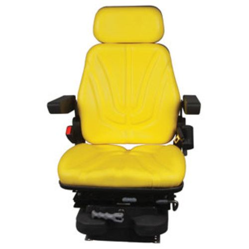  Seat Assembly with Isolator Low Pro Mechanical Suspension Yellow Vinyl - image 2