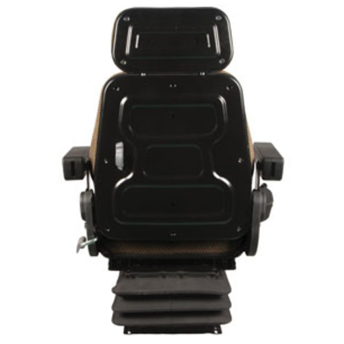  Seat Assembly Mechanical Suspension Brown Checkered Cloth - image 4