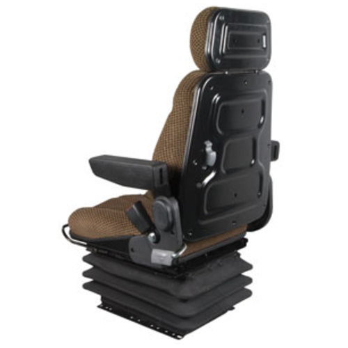  Seat Assembly Mechanical Suspension Brown Checkered Cloth - image 5