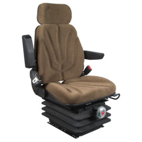  Seat Assembly Mechanical Suspension Brown Checkered Cloth - image 6
