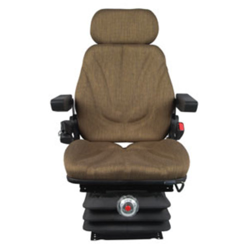  Seat Assembly Mechanical Suspension Brown Cloth - image 2