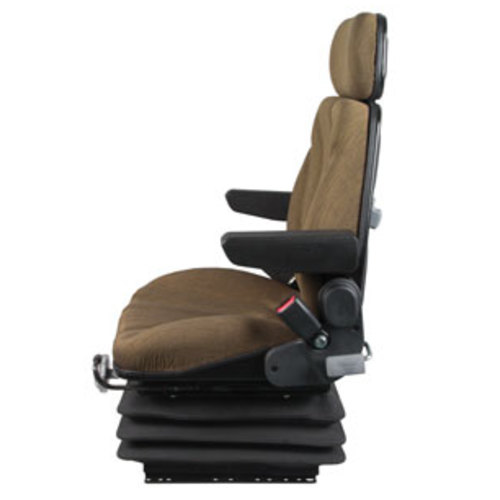  Seat Assembly Mechanical Suspension Brown Cloth - image 3