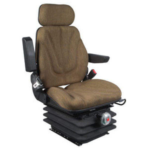  Seat Assembly Mechanical Suspension Brown Cloth - image 6