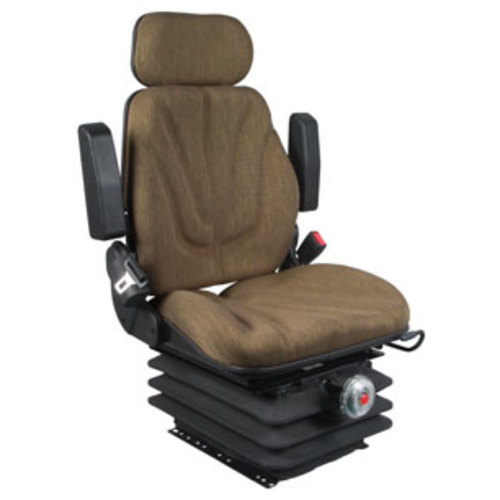  Seat Assembly Mechanical Suspension Brown Cloth - image 7