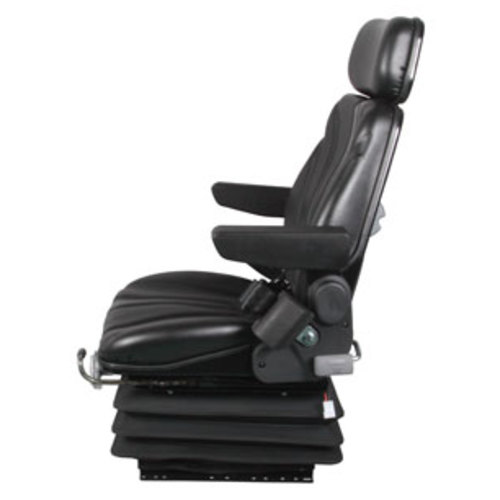  Seat Assembly Mechanical Suspension Black Vinyl - image 3