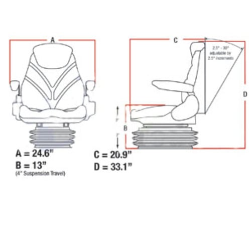 Dresser Gray Cloth Seat - image 3