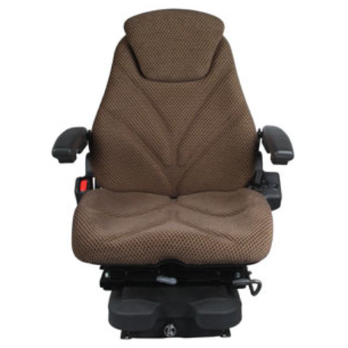  Seat Assembly with Isolator Low Pro Air Suspension Brown Checkered Cloth - image 2