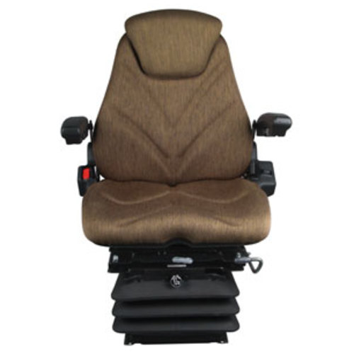  Seat Assembly with Isolator Air Suspension Brown Cloth - image 2