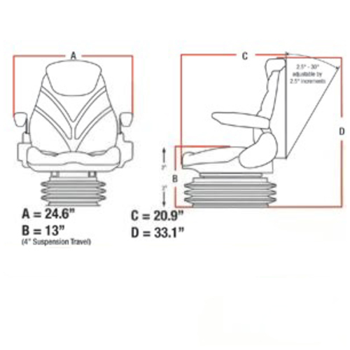 Dresser Mechanical Gray Seat - image 6