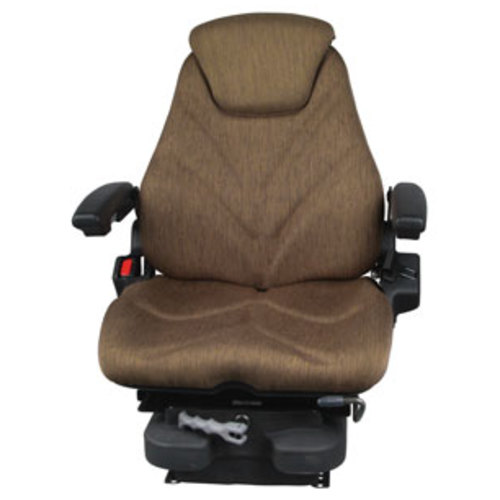 Seat Assembly Low Profile Mechanical Suspension Brown Cloth - image 2